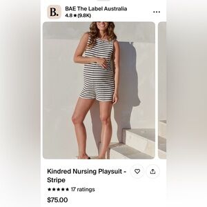 Bae the label maternity romper